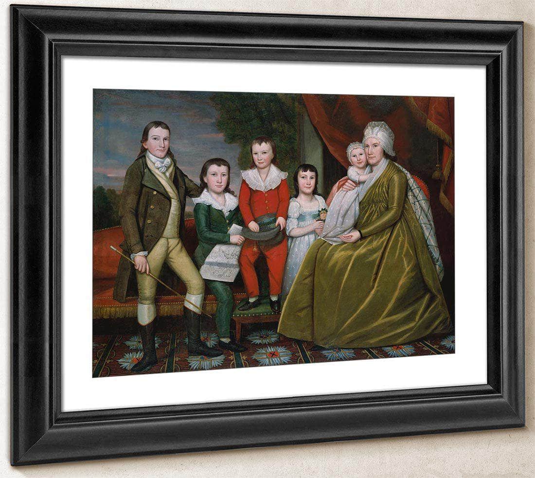 Mrs. Noah Smith And Her Children By Ralph Earl Fine Art Print