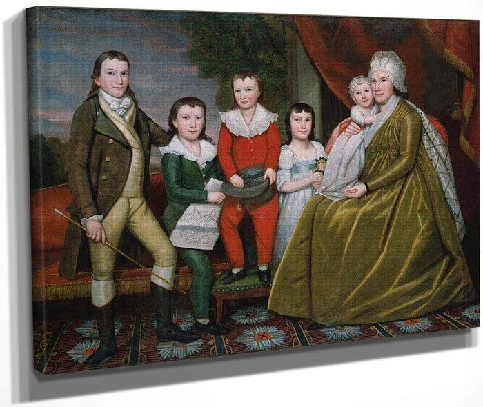 Mrs. Noah Smith And Her Children By Ralph Earl Fine Art Print
