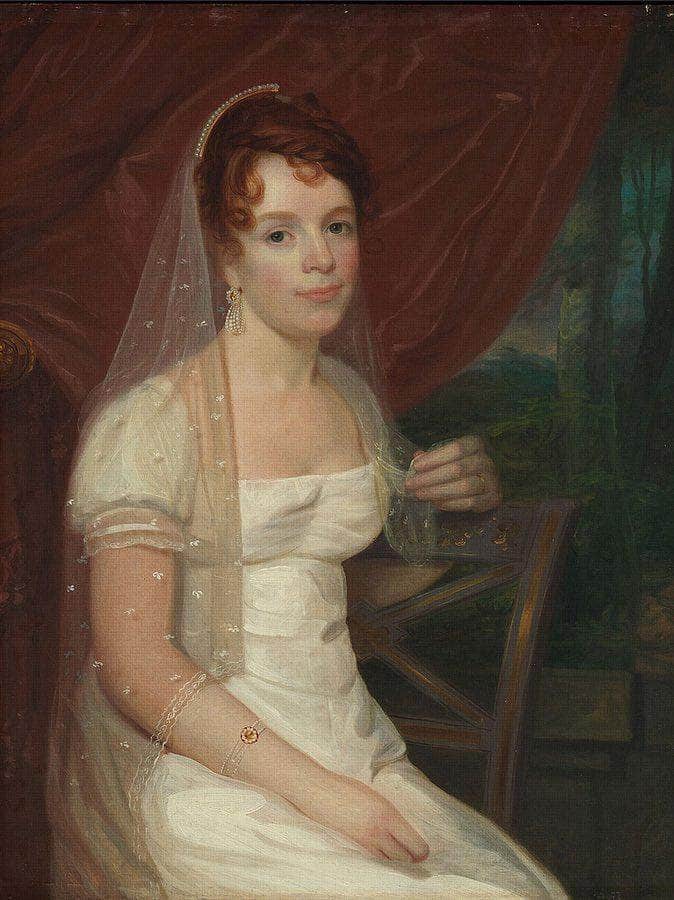 Mrs. Robert Dickey (Anne Brown) By John Wesley Jarvis Fine Art Print