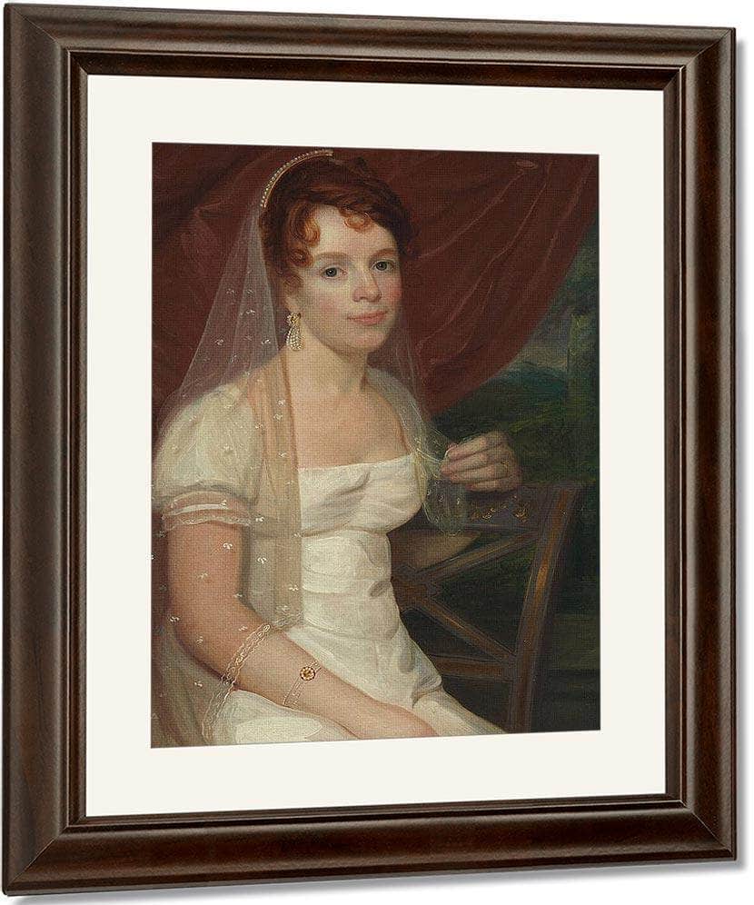 Mrs. Robert Dickey (Anne Brown) By John Wesley Jarvis Fine Art Print