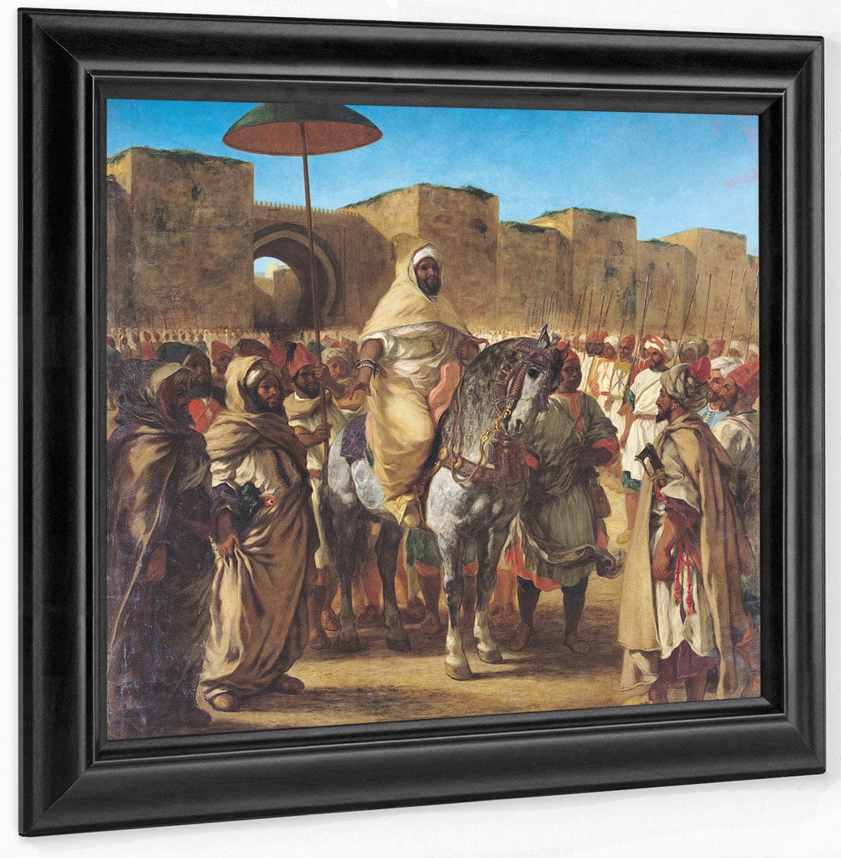 Muley Abd Ar Rhaman (1789 1859), The Sultan Of Morocco, Leaving His Palace Of Meknes With His Entourage, March 1832 By Ferdinand Victor Eugene Delacroix Fine Art Print