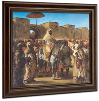Muley Abd Ar Rhaman (1789 1859), The Sultan Of Morocco, Leaving His Palace Of Meknes With His Entourage, March 1832 By Ferdinand Victor Eugene Delacroix Fine Art Print