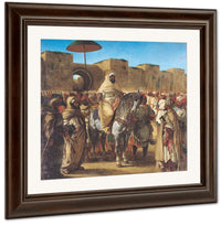Muley Abd Ar Rhaman (1789 1859), The Sultan Of Morocco, Leaving His Palace Of Meknes With His Entourage, March 1832 By Ferdinand Victor Eugene Delacroix Fine Art Print