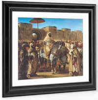 Muley Abd Ar Rhaman (1789 1859), The Sultan Of Morocco, Leaving His Palace Of Meknes With His Entourage, March 1832 By Ferdinand Victor Eugene Delacroix Fine Art Print