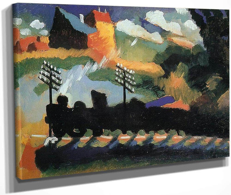 Murnau View With Railway And Castle By Wassily Kandinsky Fine Art Print