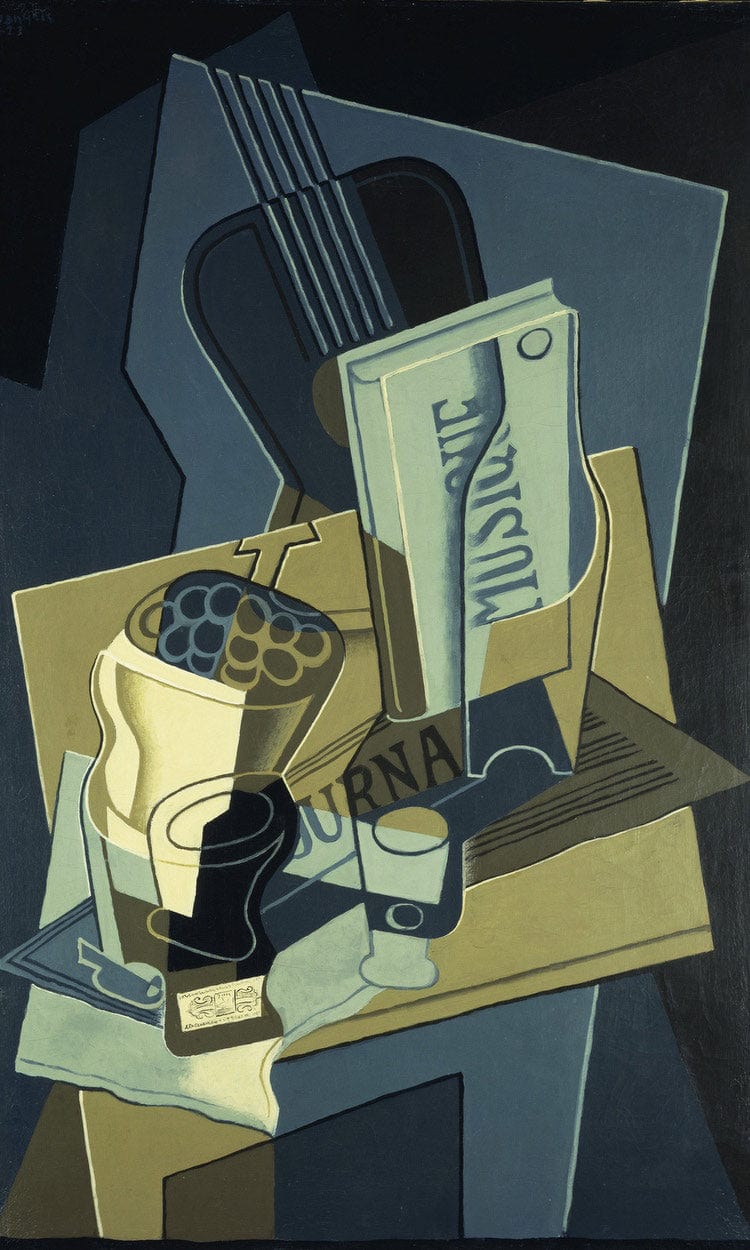 Music Book 8127 By Juan Gris Fine Art Print