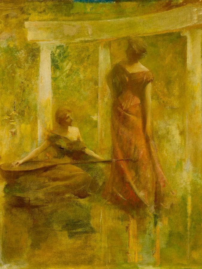 Music By Thomas Wilmer Dewing Fine Art Print