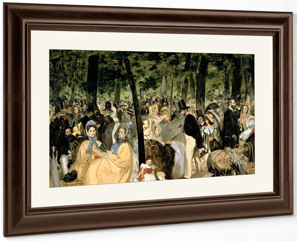 Music In The Tuileries Gardens By Edouard Manet Fine Art Print