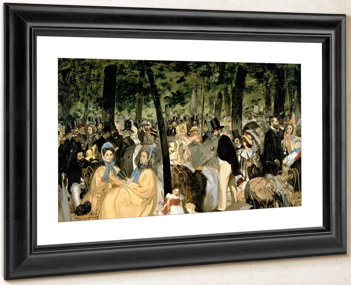 Music In The Tuileries Gardens By Edouard Manet Fine Art Print