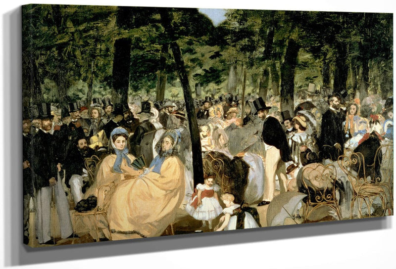 Music In The Tuileries Gardens By Edouard Manet Fine Art Print