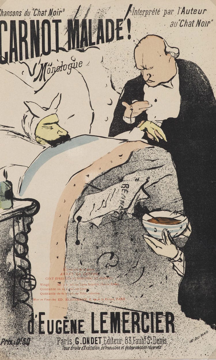 Music Sheet For Carnot Malade (Sick President Carnot) By Henri Marie Raymond De Toulouse Lautrec Monfa Fine Art Print