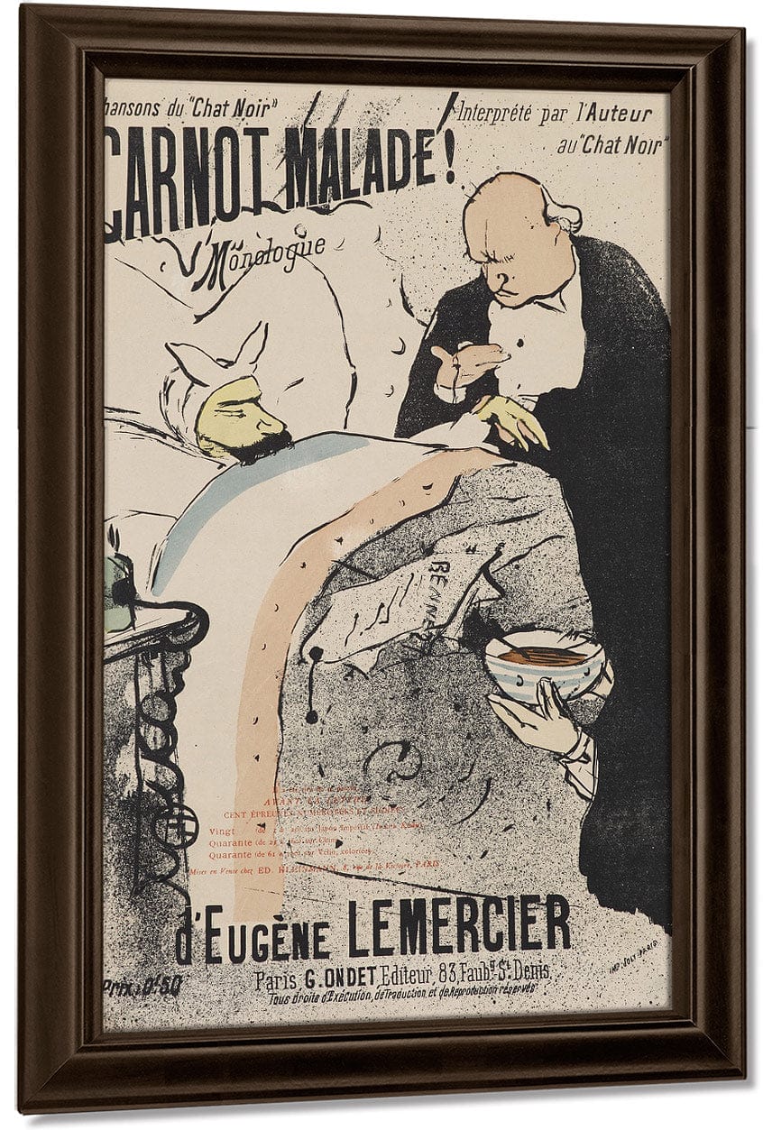 Music Sheet For Carnot Malade (Sick President Carnot) By Henri Marie Raymond De Toulouse Lautrec Monfa Fine Art Print