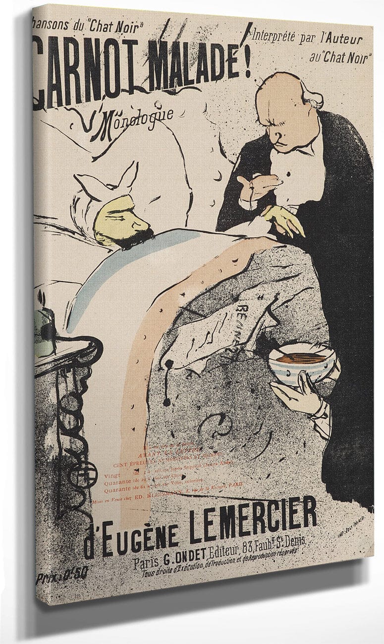 Music Sheet For Carnot Malade (Sick President Carnot) By Henri Marie Raymond De Toulouse Lautrec Monfa Fine Art Print