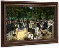 Musica En Las Tullerias 1862 7620X11810Mm National Gallery Small By Edouard Manet Fine Art Print