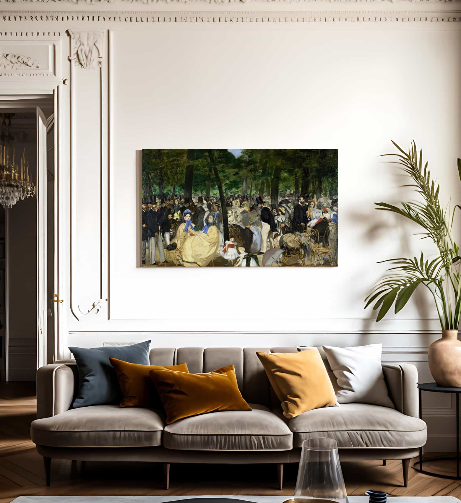 Musica En Las Tullerias 1862 7620X11810Mm National Gallery Small By Edouard Manet Fine Art Print