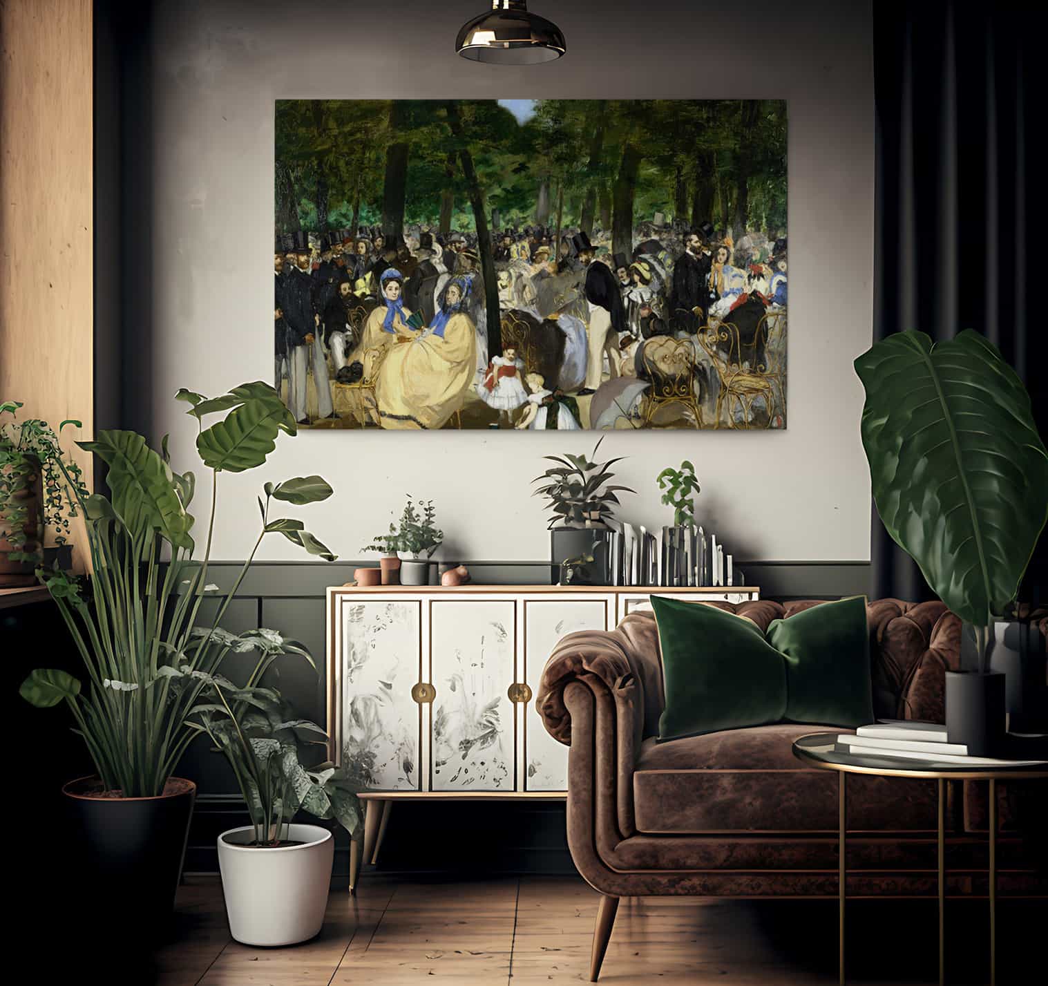 Musica En Las Tullerias 1862 7620X11810Mm National Gallery Small By Edouard Manet Fine Art Print