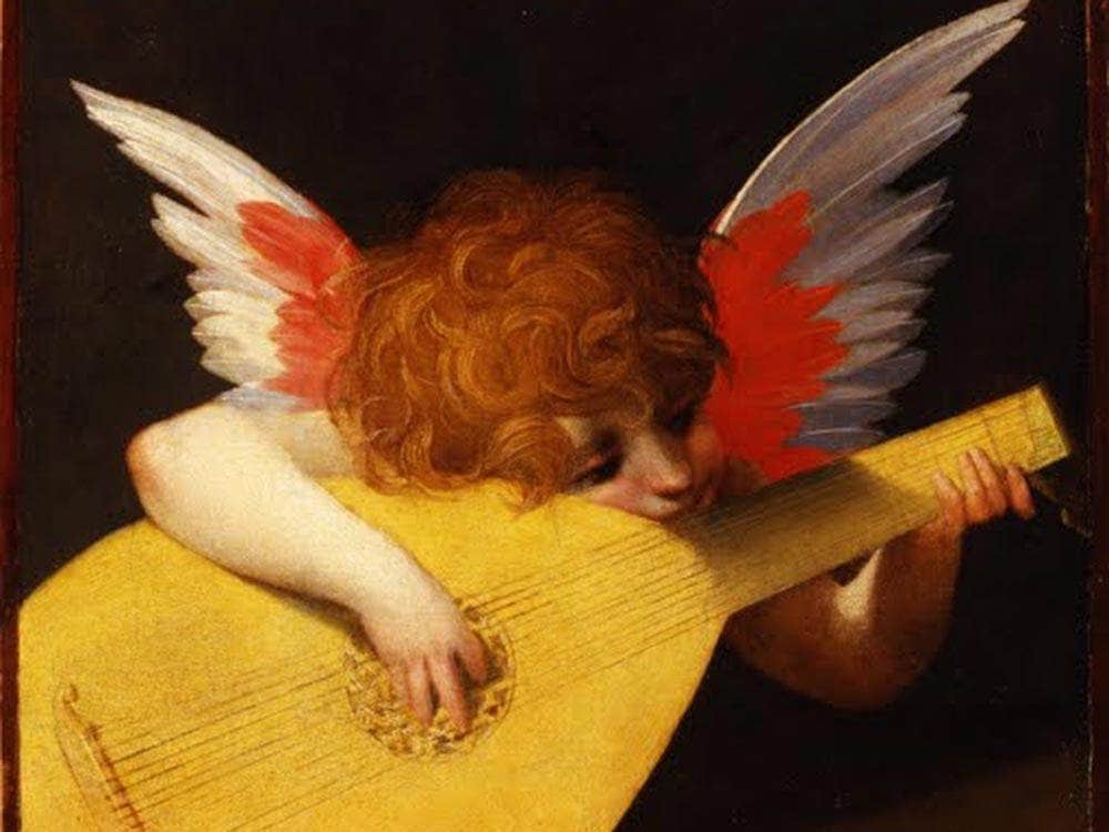 Musical Angel By Rosso Fiorentino Fine Art Print