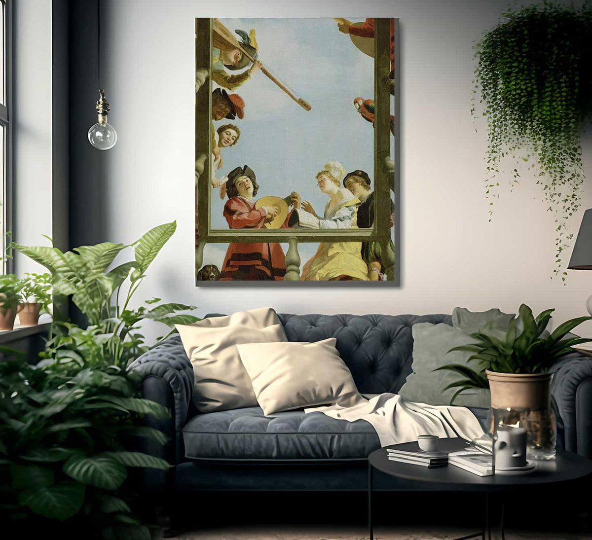Musical Group On A Balcony By Gerrit Van Honthorst Fine Art Print