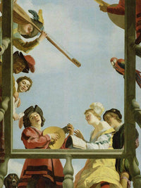 Musical Group On A Balcony By Gerrit Van Honthorst Fine Art Print