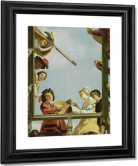 Musical Group On A Balcony By Gerrit Van Honthorst Fine Art Print