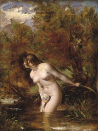 Musidora(Also Known As The Bather 'At The Doubtful Breeze Alarmed') By William Etty Fine Art Print