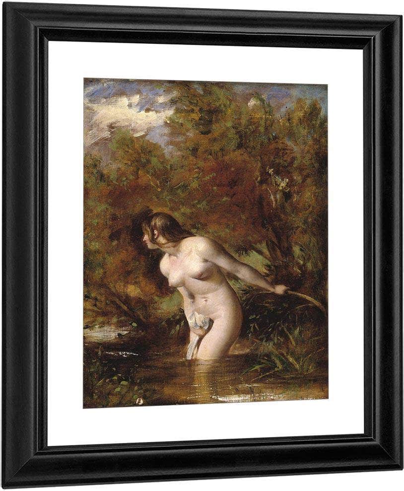 Musidora(Also Known As The Bather 'At The Doubtful Breeze Alarmed') By William Etty Fine Art Print
