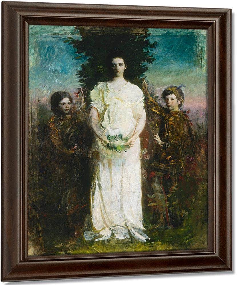 My Children (Mary, Gerald, And Gladys Thayer) By Abbott Handerson Thayer Fine Art Print