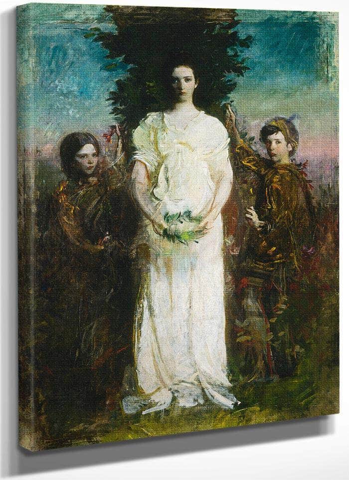 My Children (Mary, Gerald, And Gladys Thayer) By Abbott Handerson Thayer Fine Art Print