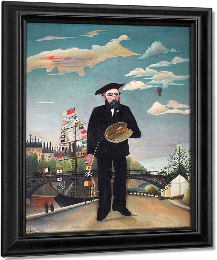 Myself Portrait  Landscape By Henri Julien Felix Rousseau Fine Art Print