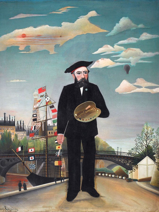 Myself Portrait  Landscape By Henri Julien Felix Rousseau Fine Art Print