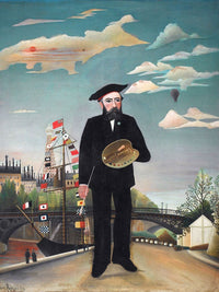 Myself Portrait  Landscape By Henri Julien Felix Rousseau Fine Art Print