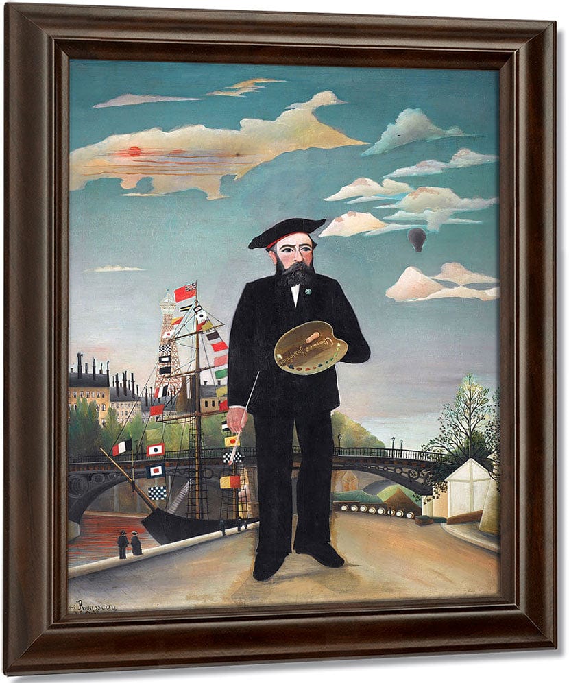 Myself Portrait  Landscape By Henri Julien Felix Rousseau Fine Art Print