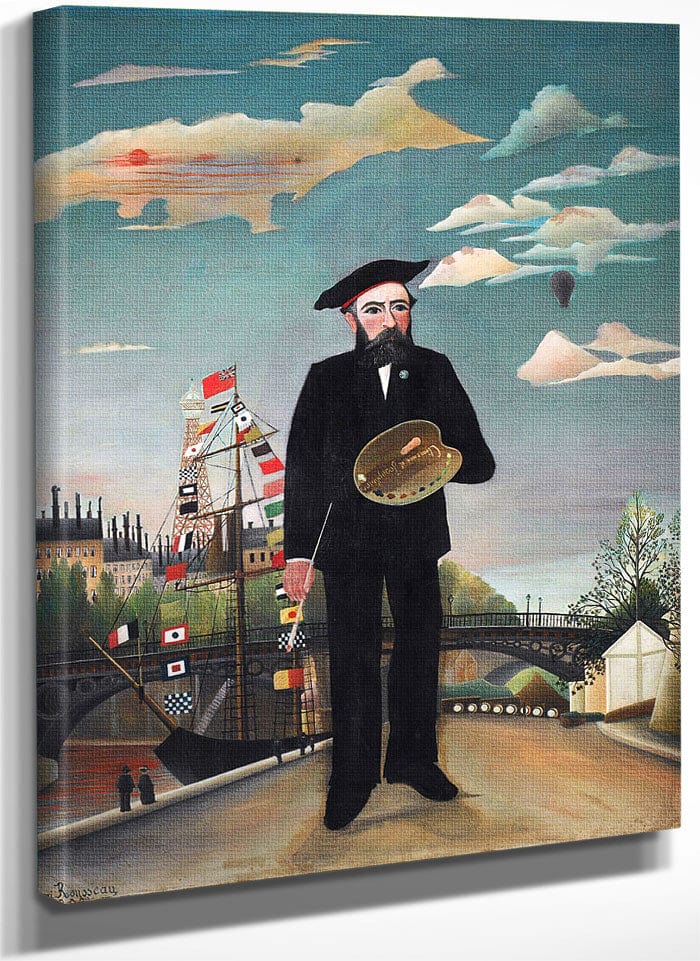 Myself Portrait  Landscape By Henri Julien Felix Rousseau Fine Art Print