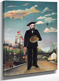 Myself Portrait  Landscape By Henri Julien Felix Rousseau Fine Art Print