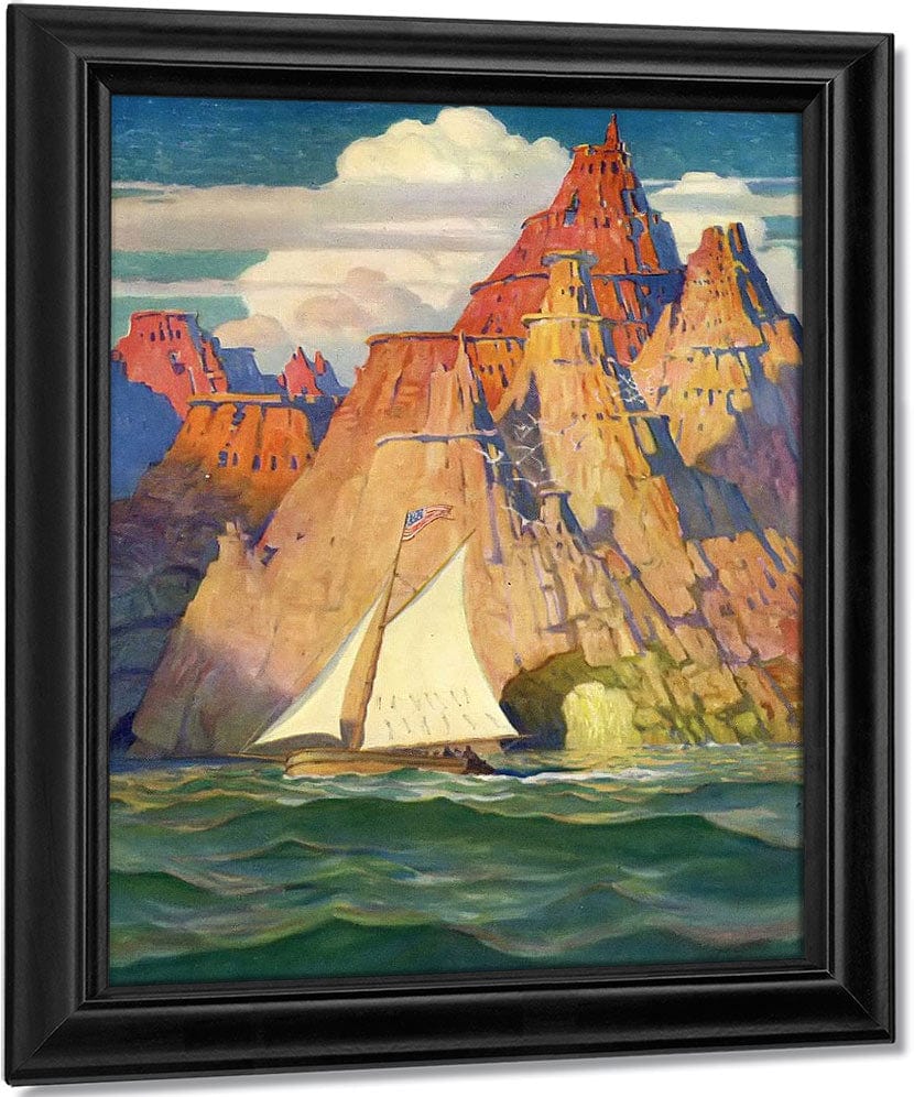 Mysterious Island By NC Wyeth Fine Art Print