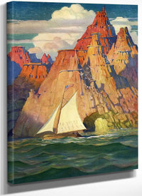 Mysterious Island By NC Wyeth Fine Art Print