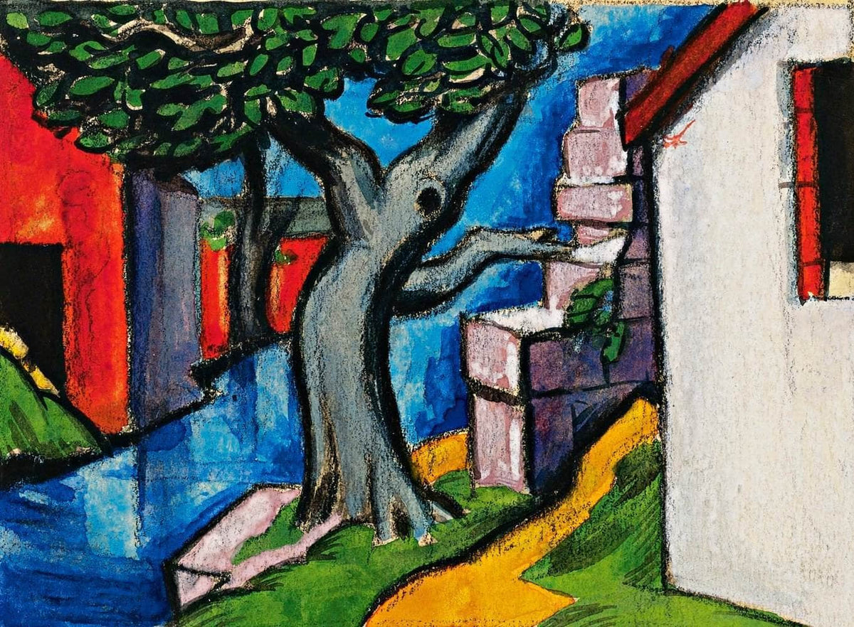 Mystic Tree Painting Oscar Bluemner Canvas Art Fine Art Print