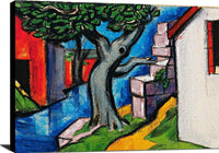 Mystic Tree Painting Oscar Bluemner Canvas Art Fine Art Print