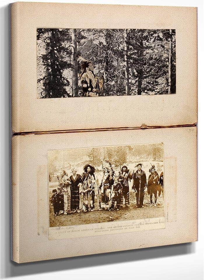 N. Am. Indians, Study Folder For Book Concealing Coloration In The Animal Kingdom By Abbott Handerson Thayer Fine Art Print