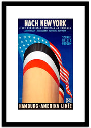 Nach New York  Vintage Poster Fine Art Print