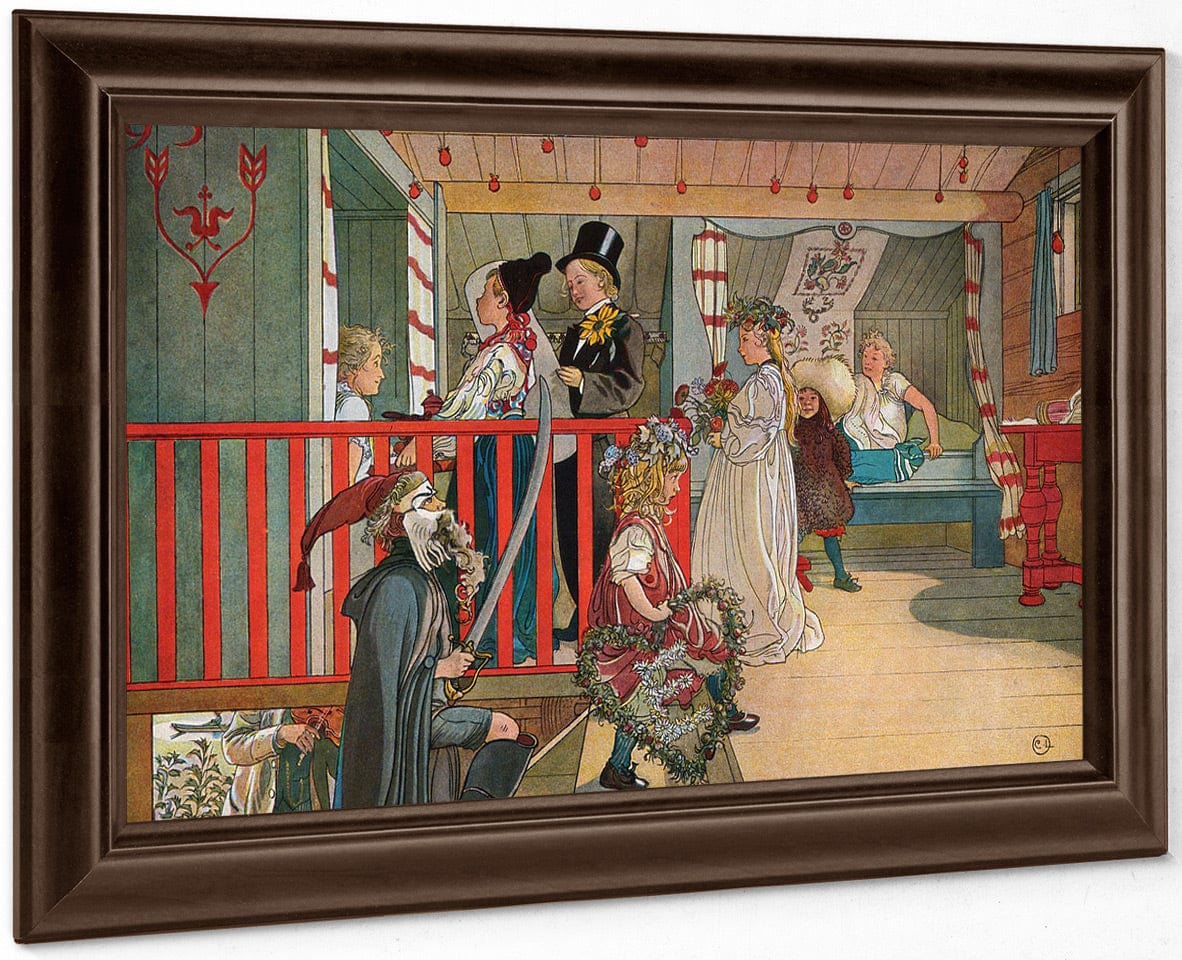 Nameday At The Storage House By Carl Larsson Fine Art Print