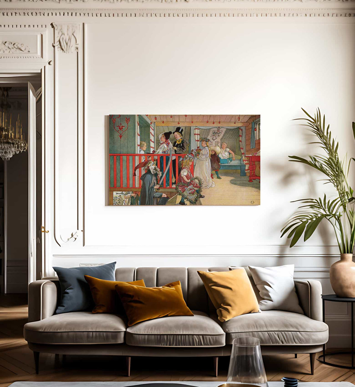 Nameday At The Storage House By Carl Larsson Fine Art Print