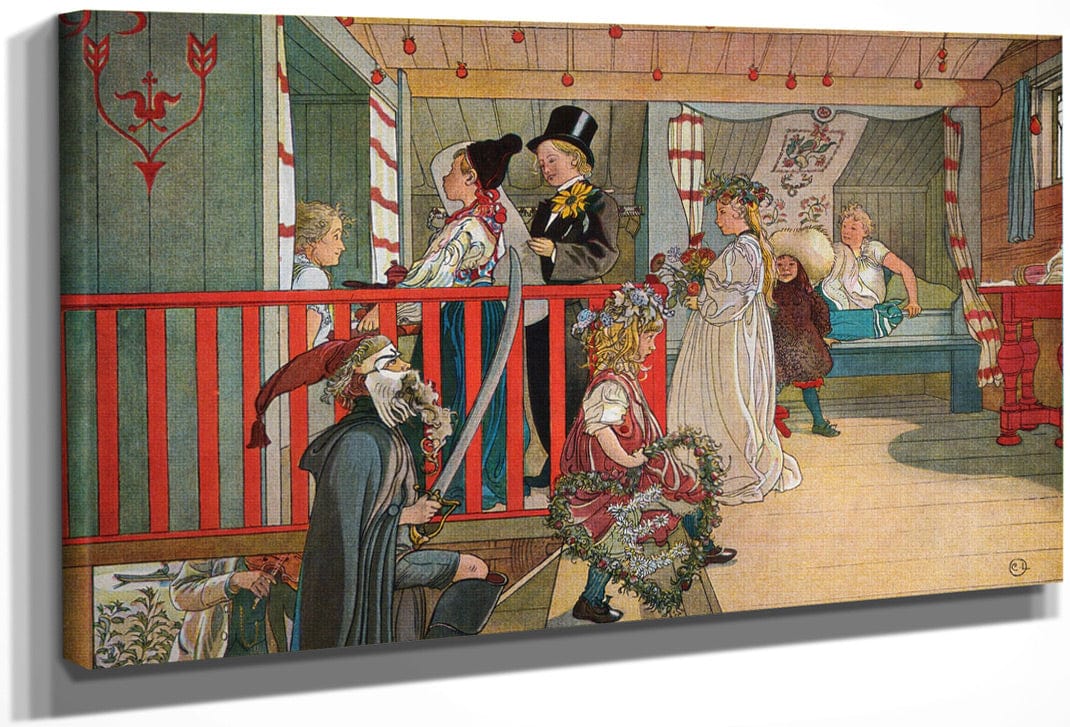 Nameday At The Storage House By Carl Larsson Fine Art Print