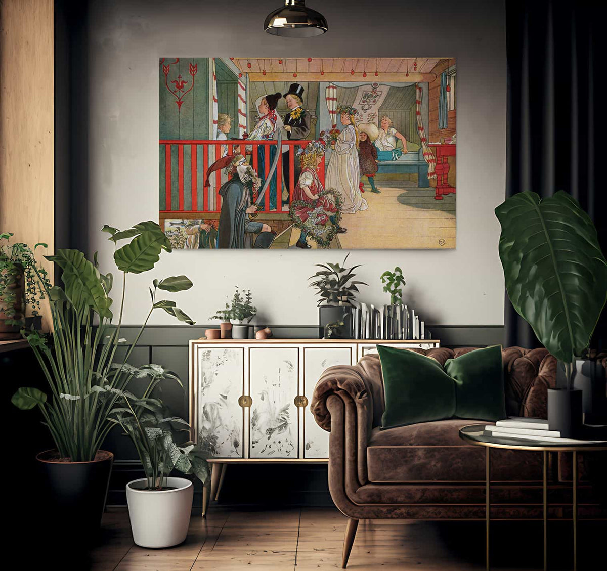 Nameday At The Storage House By Carl Larsson Fine Art Print