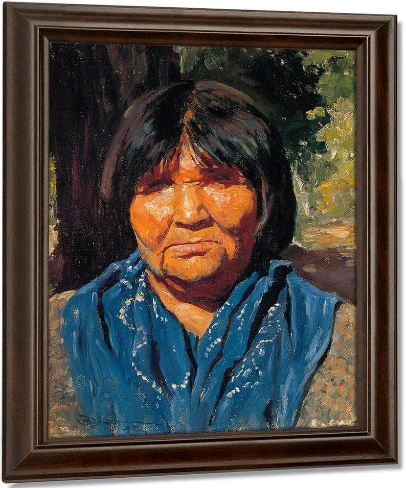 Nancy Pomo Indian By Maynard Dixon Fine Art Print