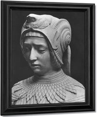 Nantes, St. Peter And St. Paul Cathedral, Tomb Of Francis Ii, Duke Of Brittany And Marguerite Of Foix, Head Of Fortitude (Detail) (B W Photo) By Michel Colombe Fine Art Print