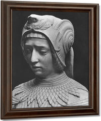 Nantes, St. Peter And St. Paul Cathedral, Tomb Of Francis Ii, Duke Of Brittany And Marguerite Of Foix, Head Of Fortitude (Detail) (B W Photo) By Michel Colombe Fine Art Print