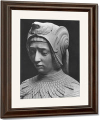 Nantes, St. Peter And St. Paul Cathedral, Tomb Of Francis Ii, Duke Of Brittany And Marguerite Of Foix, Head Of Fortitude (Detail) (B W Photo) By Michel Colombe Fine Art Print