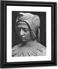 Nantes, St. Peter And St. Paul Cathedral, Tomb Of Francis Ii, Duke Of Brittany And Marguerite Of Foix, Head Of Fortitude (Detail) (B W Photo) By Michel Colombe Fine Art Print
