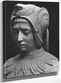 Nantes, St. Peter And St. Paul Cathedral, Tomb Of Francis Ii, Duke Of Brittany And Marguerite Of Foix, Head Of Fortitude (Detail) (B W Photo) By Michel Colombe Fine Art Print